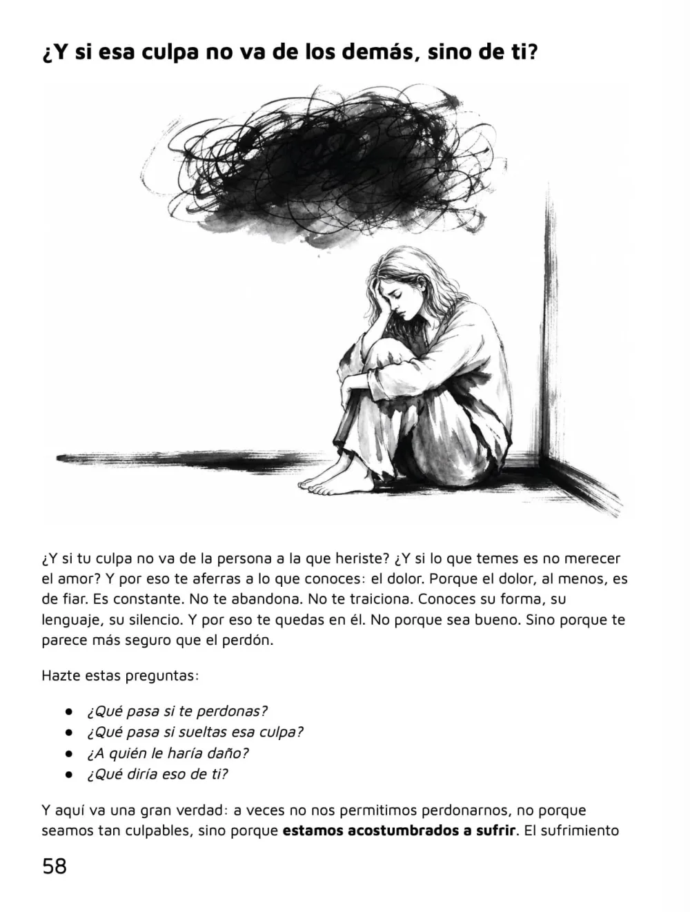 Lascia andare ciò che ti distrugge — «E se quel senso di colpa non riguardasse gli altri, ma te?», pagina 58