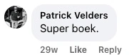 Commento di Patrick Velders